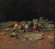 Ilia Efimovich Repin Apple still life and leaves oil